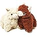 Selldorado® Lot de 2 peluches lama/alpaga en peluche douce et douillette marron et beige - 22 cm - Pour bébés et enfants