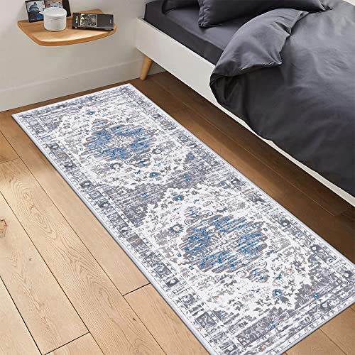 Ileading Boho Runner Rug 2' X 6' Non Slip Hallway Runner Rug Washable Kitchen Rugs Laundry Room Mats Floor Carpet Runners For Entryway Hallway Kitchen Bedroom, Grey #TOP7