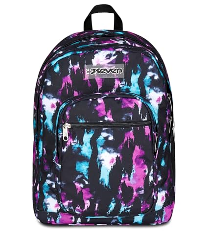 Seven Zaino Scuola Freethink, Multicolore, Doppio Scomparto Con Tasca per PC e Tasca per Borraccia, 34 L, Scuola Media e Superiore, Zaino Ragazza