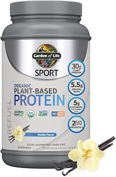 Garden of Life Organic Vegan Sport Protein Powder, Vanilla & Sport Vegan Organic Plant Based Post Workout Muscle Recovery Powder