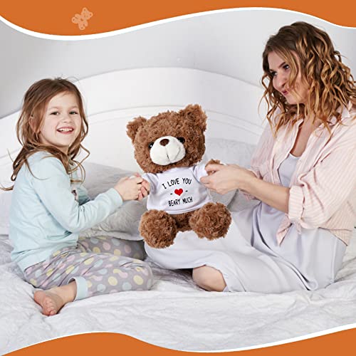 Teddy Bear Stuffed Animal - Kids Stuffed Teddy Bear Plush Toy Birthday Gifts With Removable 'I Love You Beary Much' T-Shirt & Birth Certificate, Cute Stuffed Animal Teddy Gifts For Girls (11Inches) #TOP3