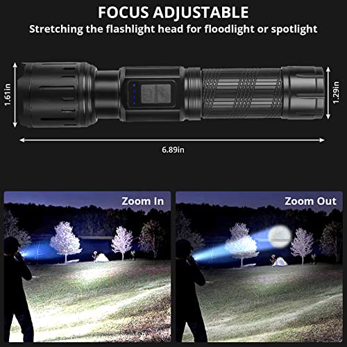 MeliInma 100000 Lumen Rechargeable Flashlight, LED Flashlights High Lumens, Super Bright Flash Light, High Powered… - Image 5