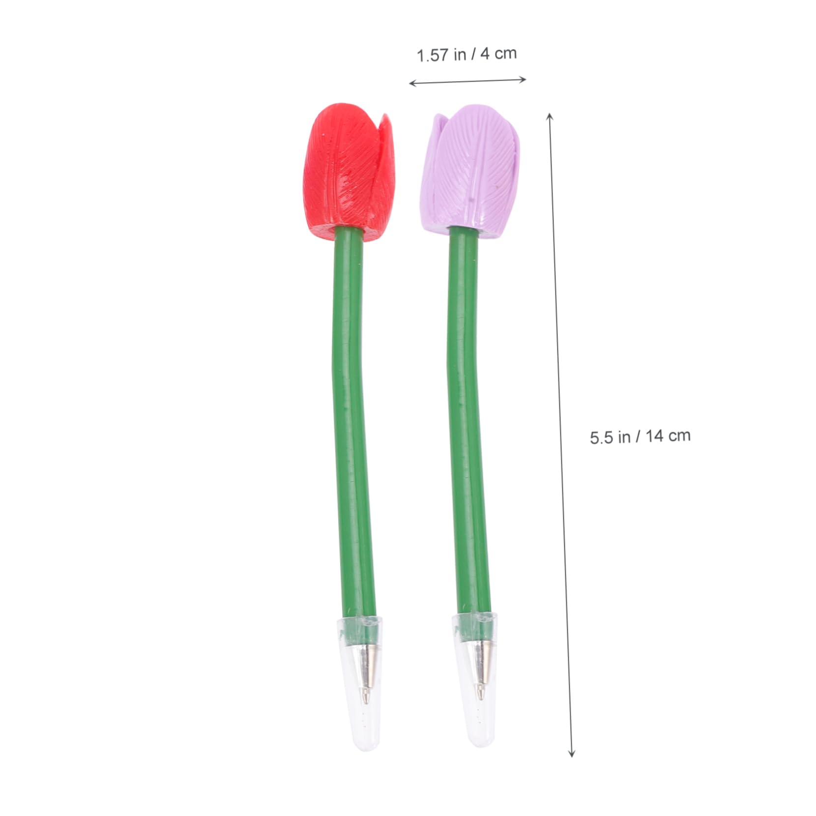 VILLCASE 4 Set Penna A Sfera Tulipano Rosa Evidenziatore Evidenziatori Penna A Fiori Decorativo Matite Floreali Mini Penne Floreali Che Cambiano Penne Gel Plastica 6 Pezzi * 4
