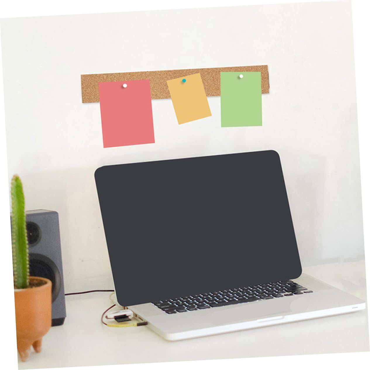 6pcs Cork Strip Wall Sticker Cork Board Tiles Office Bulletin Bar Strip Memo Board