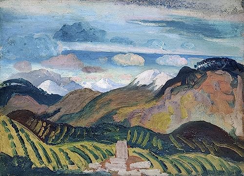 Affiche toile paysage Vernetprovençal Dickson Innes 60x90cm pour decoration mural de maison