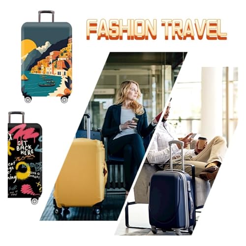 Thick Elastic Cartoon Luggage Protective Cover Zipper Suit for 18-32 Inch Bag Suitcase Covers Trolley Cover Travel Accessories for Luggage, Travelling(Small cat,L 25-28 inch)4