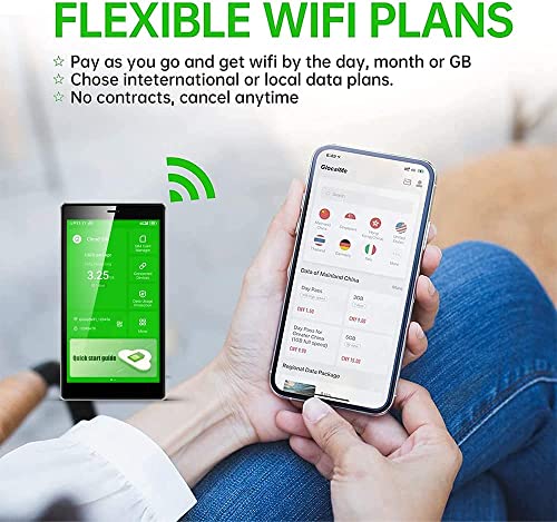 GlocalMe G4 Pro 4G LTE Mobile Hotspot, 5” Touch Screen LCD Display WiFi with Lifetime US+EU 16GB & Global 1GB Data,Dual Band Portable High Speed WiFi Device,SIMFREE,Pocket Router for Travel (Black) 4 GlocalMe G4 Pro 4G LTE Mobile Hotspot, 5” Touch Screen LCD Display WiFi with Lifetime US+EU 16GB & Global 1GB Data,Dual Band Portable High Speed WiFi Device,SIMFREE,Pocket Router for Travel (Black) - Image 2