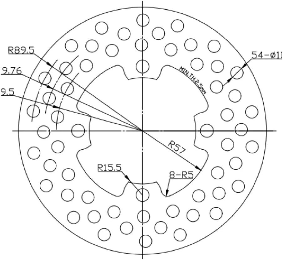 ブレーキディスク 350cc 400cc 450cc YFM 4WD ATV 2007-2016 760 .89 .53 バイクパー