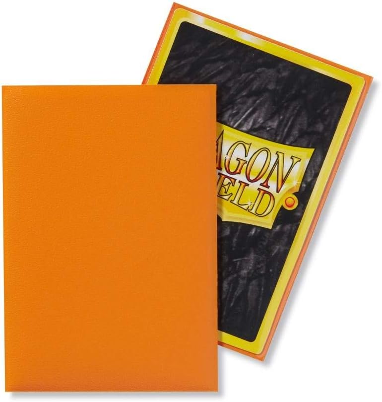 Dragon Shield Bundle: 2 Packs of 60 Count Japanese Size Mini Matte Card Sleeves - Matte Orange