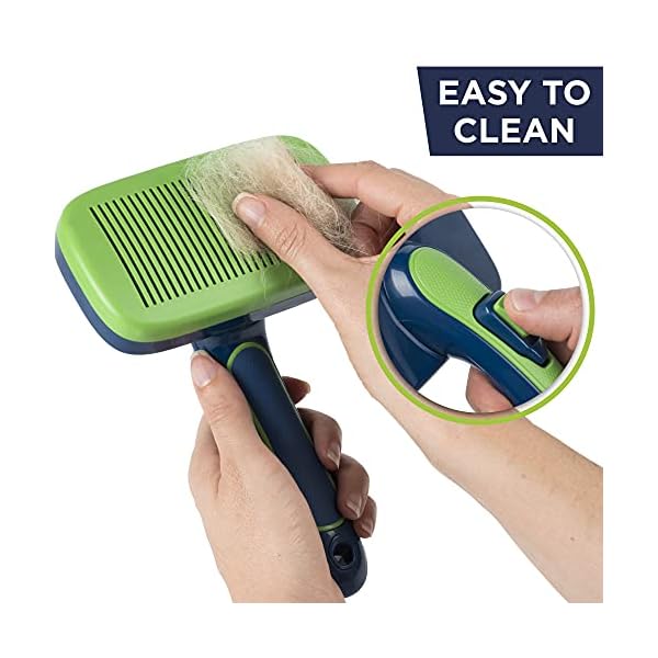 Bonza Pet Slicker Brush – Dog Brush & Cat Brush for Long Haired Cats – Dog Grooming Brush – Dog Brushes for Shedding – Dog Hair Brush – Grooming Products for Dogs & Cat Grooming Brush (Large) Bonza Pet Slicker Brush – Dog Brush & Cat Brush for Long Haired Cats – Dog Grooming Brush – Dog Brushes for Shedding – Dog Hair Brush – Grooming Products for Dogs & Cat Grooming Brush (Large)