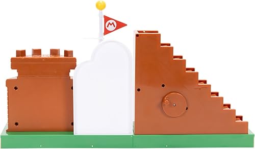 Miniatura 9 de Super Mario Nintendo - Juego completo de figuras de acción de 2.5 pulgadas con figura de Mario, escaleras interactivas, asta de bandera, castillo y