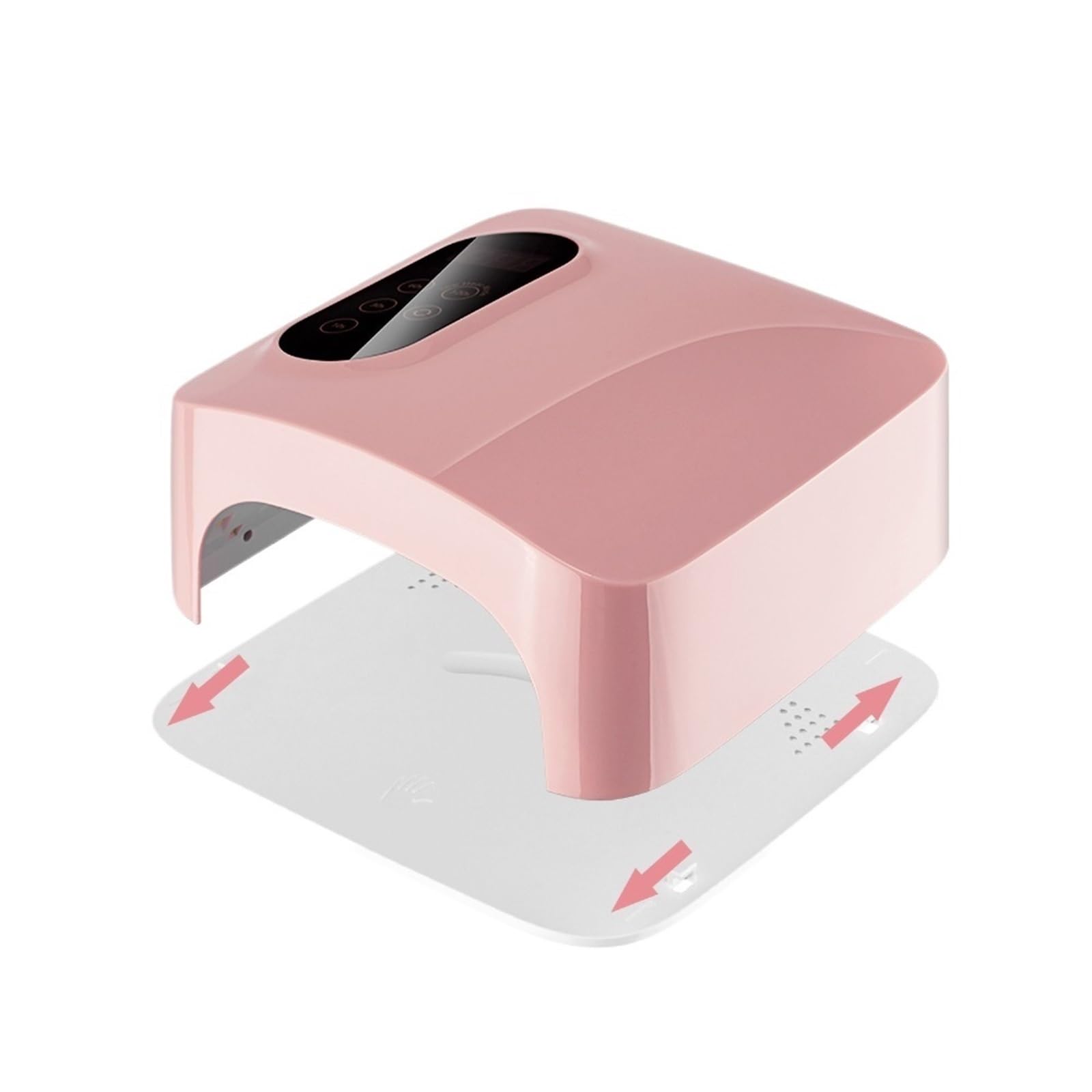Lampa UV LED 72 W, akumulatorowa suszarka do paznokci, szybkoschnąca lampa utwardzania wszystkich żeli i lakierów, manicure pedicure Praktyczny(Rechargeable)