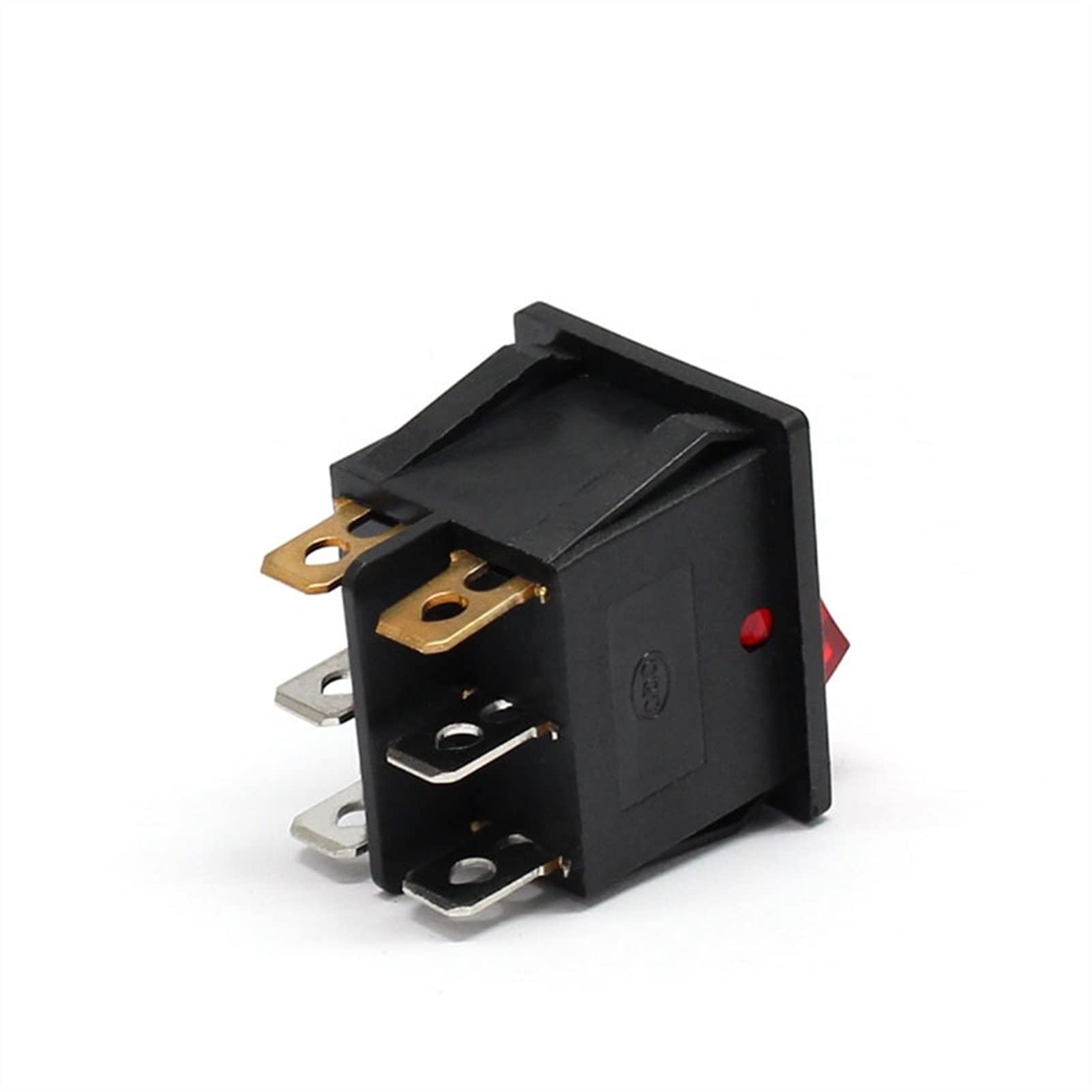 Micro interruptor Kcd4 15A 250v AC doble polo interruptor basculante de doble banda 2 vías rojo cobre pin rojo 220v lámpara interruptor de encendido y apagado con 6 pines Accesorios interruptores indu