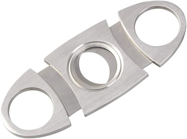 Vicloon Cigar Cutter Stainless Steel Pocket Cigar Tool Double Guillotine Cutter Blades Scissors Suitable for Most Size of Cigars