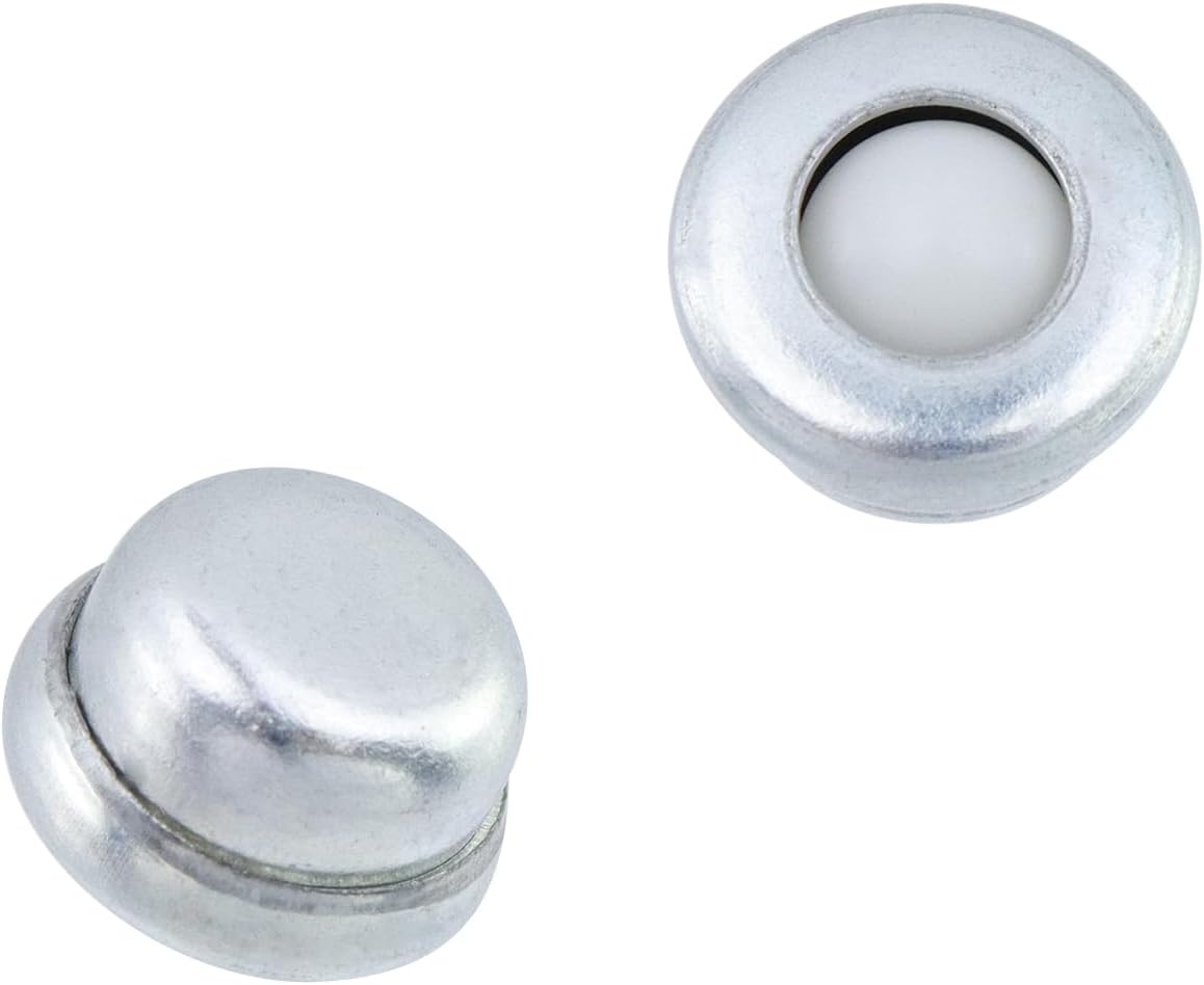 Small Ball Transfer Bearing Mini Table Conveyor Roller Bearings 5/16 Inch Carbon Steel Ball Roller Wheels for Furniture, Transmission, Wheelchair, 20PCS(White)