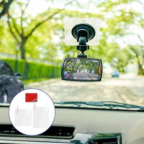 Image of 8Pcs Sticker Shield for Windshields, Clear Electrostatic Stickers Double-Sided Adhesive Pad Static Cling Window Film for Dash Cam Mounting