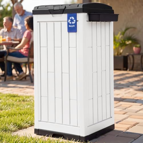 DWVO 38 Gallon Outdoor Trash Can with Sorting...