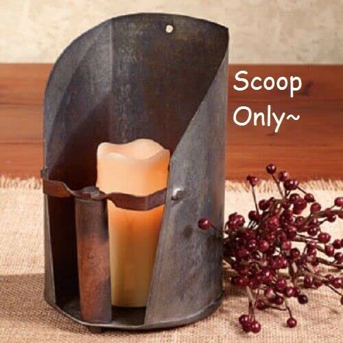 New Primitive Barn Scoop Pillar Candle Holder Wall Sconce Aged Look Rustic 7" For Home, Holiday Décor. #TOP2