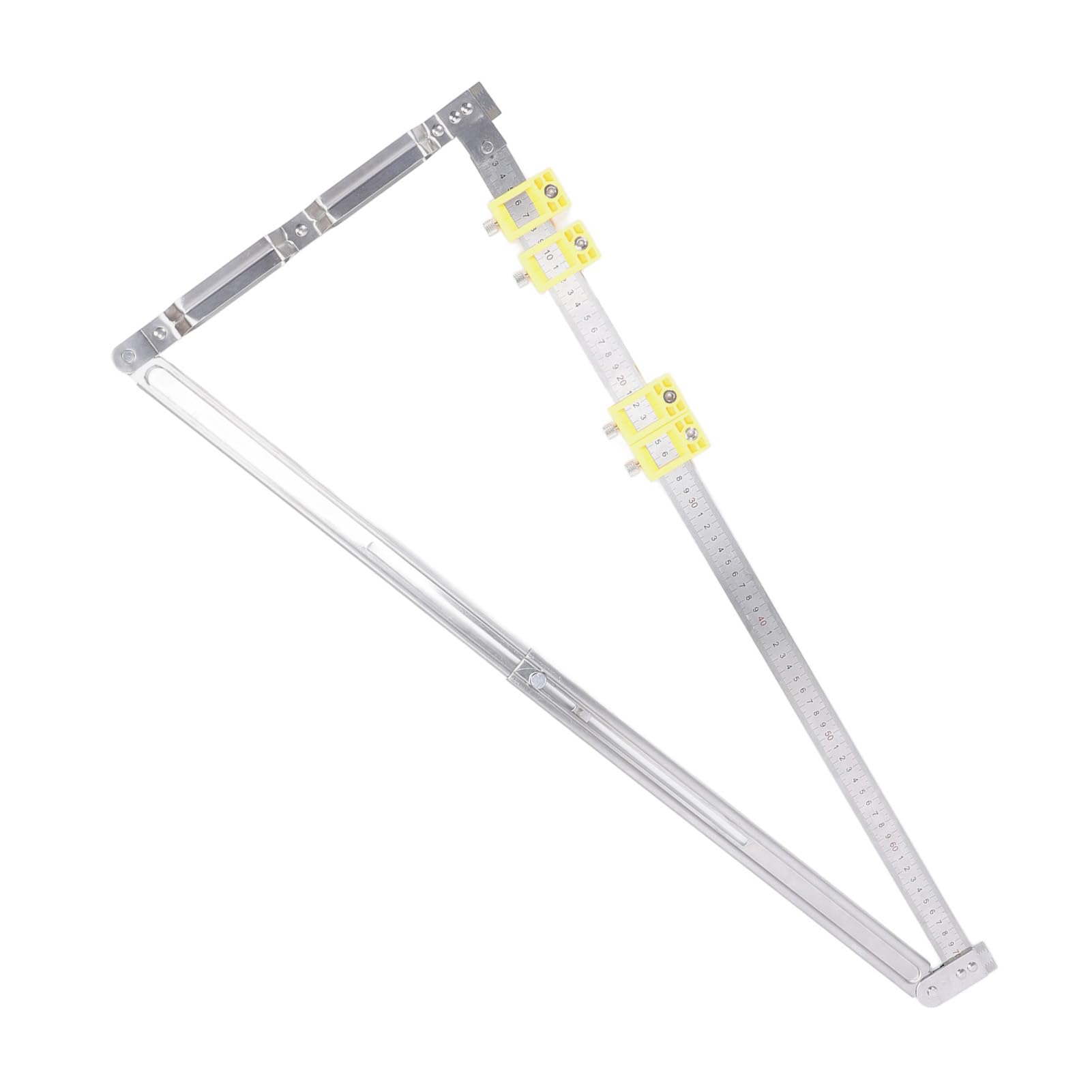 SEAFRONT Regla de Posicionamiento 4 Deslizadores Ajustables 740 Mm Plegable