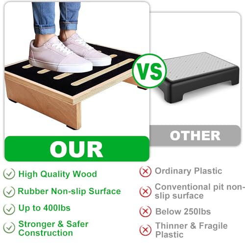 Taburete de madera noble y duradera para el baño o el patio 5