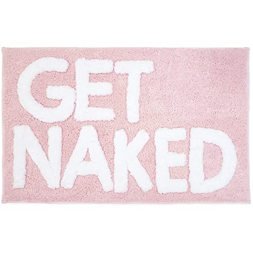 New Mungo Get Naked Bath Mat Pink - Blush Bathroom Rugs - Bath Mat - 31" x 20"