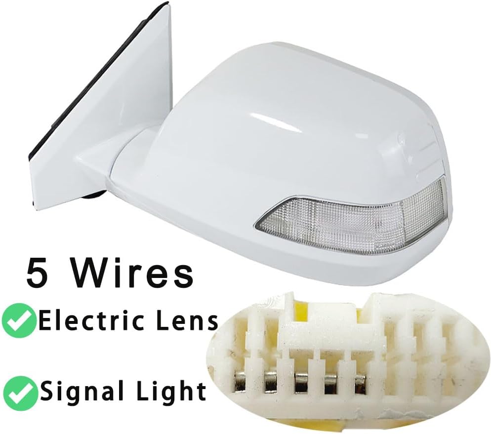 TiJeRa Power Mirror For 2007-2011 Honda CR-V Black Heated Glass Passenger Side