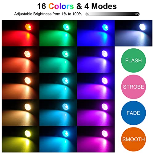 NATPOW Garden Lights Mains Powered, RGB Garden Spot Lights, LED Landscape Spotlights with Remote Control - Image 2