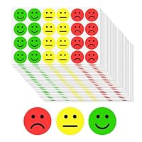 Nzexlyva 600 Pcs Smiley Face Stickers, Round Red Yellow Green Traffic Light Emoji Stickers, Happy Sad Emotions Face Stickers Labels, Teachers Parents for Kids Reward, Feelings Diary