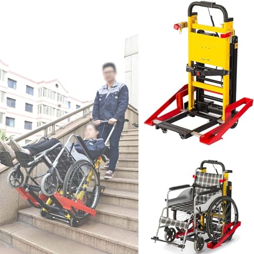 Silla de ruedas eléctrica para subir escaleras, diseño plegable portátil para movilidad interior y exterior, mejora la accesibilidad en escaleras