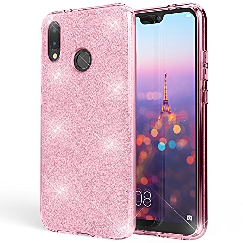 Moex Collana E Custodia Per Cellulare Compatibile Huawei P20 – Cinturino Regolabile 155cm, Protezione 360°, Oro