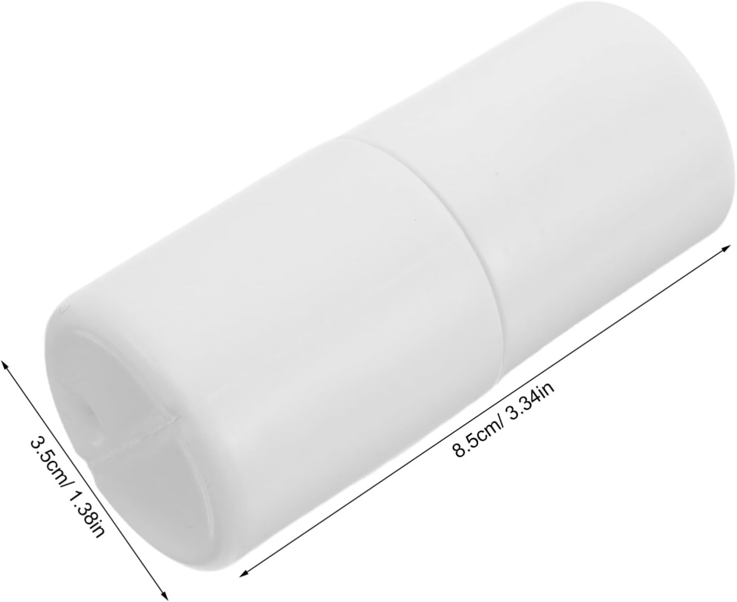 Ciieeo 10pcs Oz Plastic Refillable Roll on Bottle with Square Cap White | Portable for Commute and Outdoor Use, Smooth Rolling Application, Shatter-resistant Design, Preserves Freshness