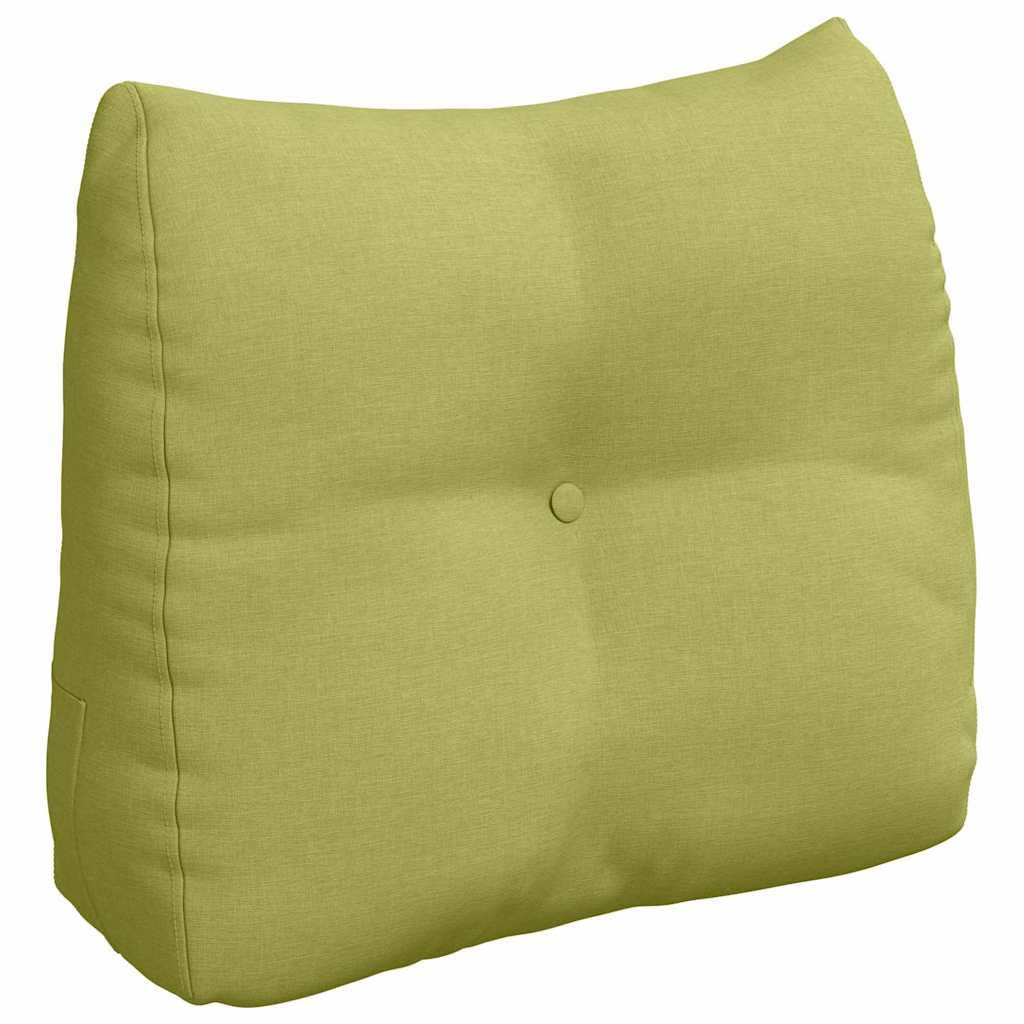 Poduszka na oparcie jasnozielona, 60 x 24 x 50 cm, aksamitna tkanina z zamkiem błyskawicznym, ergonomiczne wypełnienie poliestrowe do wnętrz, salonu, sypialni, jadalni