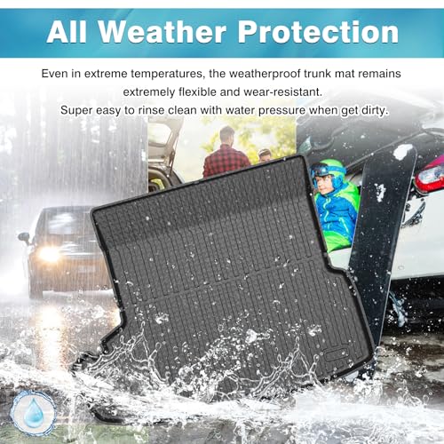 Image of Mixsuper Custom Fit Cargo Liner for 2021-2025 Tesla Model S Long Range /Plaid All Weather Trunk Liner Rear Cargo Mat Black (Not Fit 2012-2020 Model S)