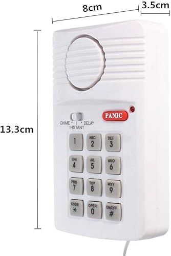 Miniatura 7 de Alarma inalámbrica de seguridad antirrobo para el hogar, cobertizo de garaje con teclado para ventana de puerta, alimentado por 3 pilas AA (no