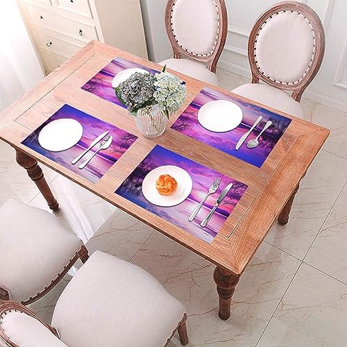 Sets de table résistants haute qualité au design coucher de soleil pour dîner - 3