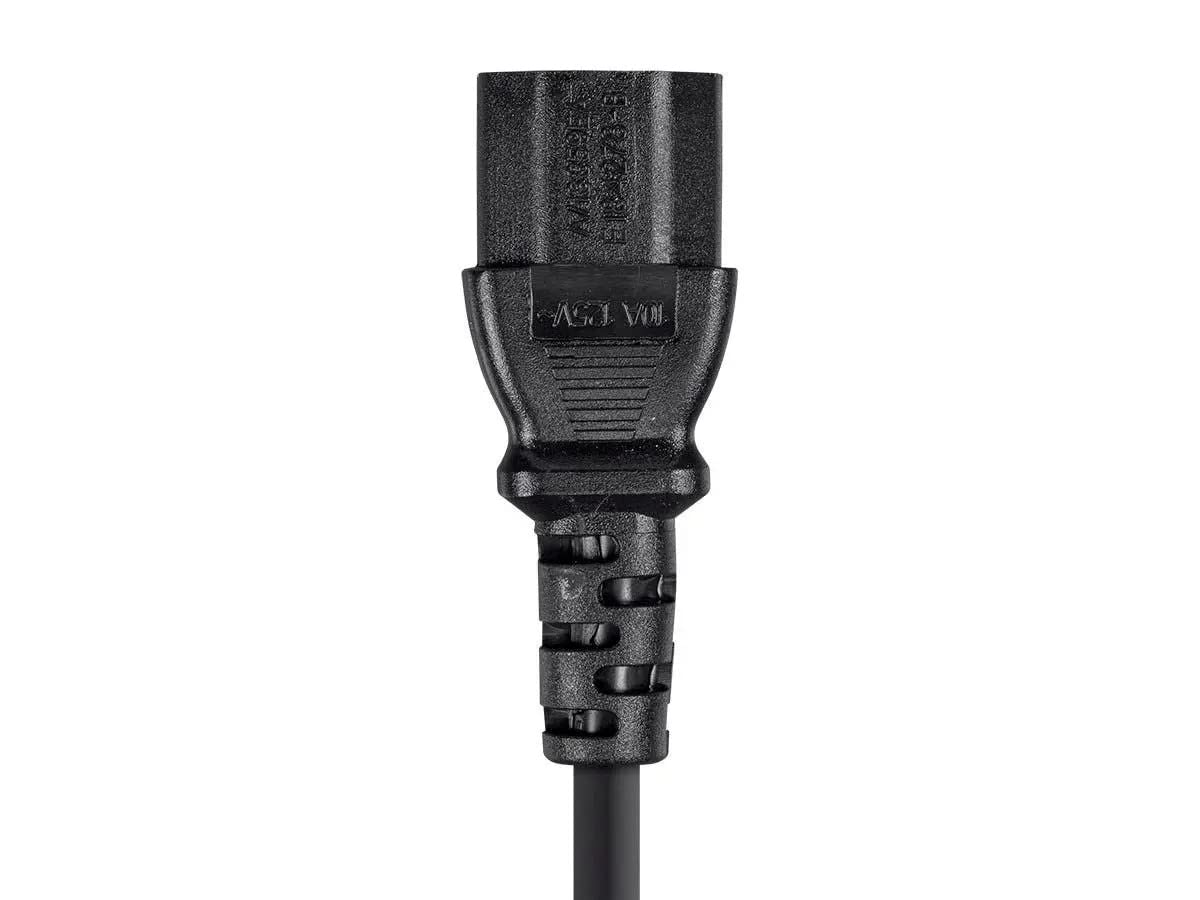 Monoprice 3-Prong Power Cord - 6 Feet - Black (6-Pack) NEMA 5-15P to IEC 60320 C13, 14AWG, 15A, Works with Most Pcs, Monitors, Scanners, and Printers