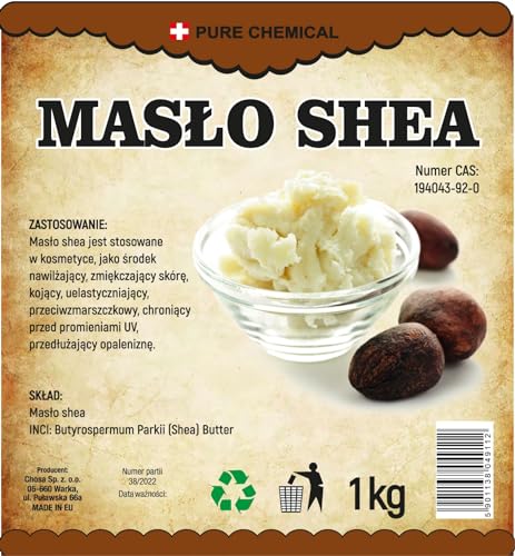 PURE CHEMICAL - Sheabutter Unraffiniert Bio - Körperbutter für alle Hauttypen - Shea butter für kosmetik - Body Butter - für Gesicht, Körper & Hände - Trockene Haut - Pflegend - Feuchtigkeitsspendend