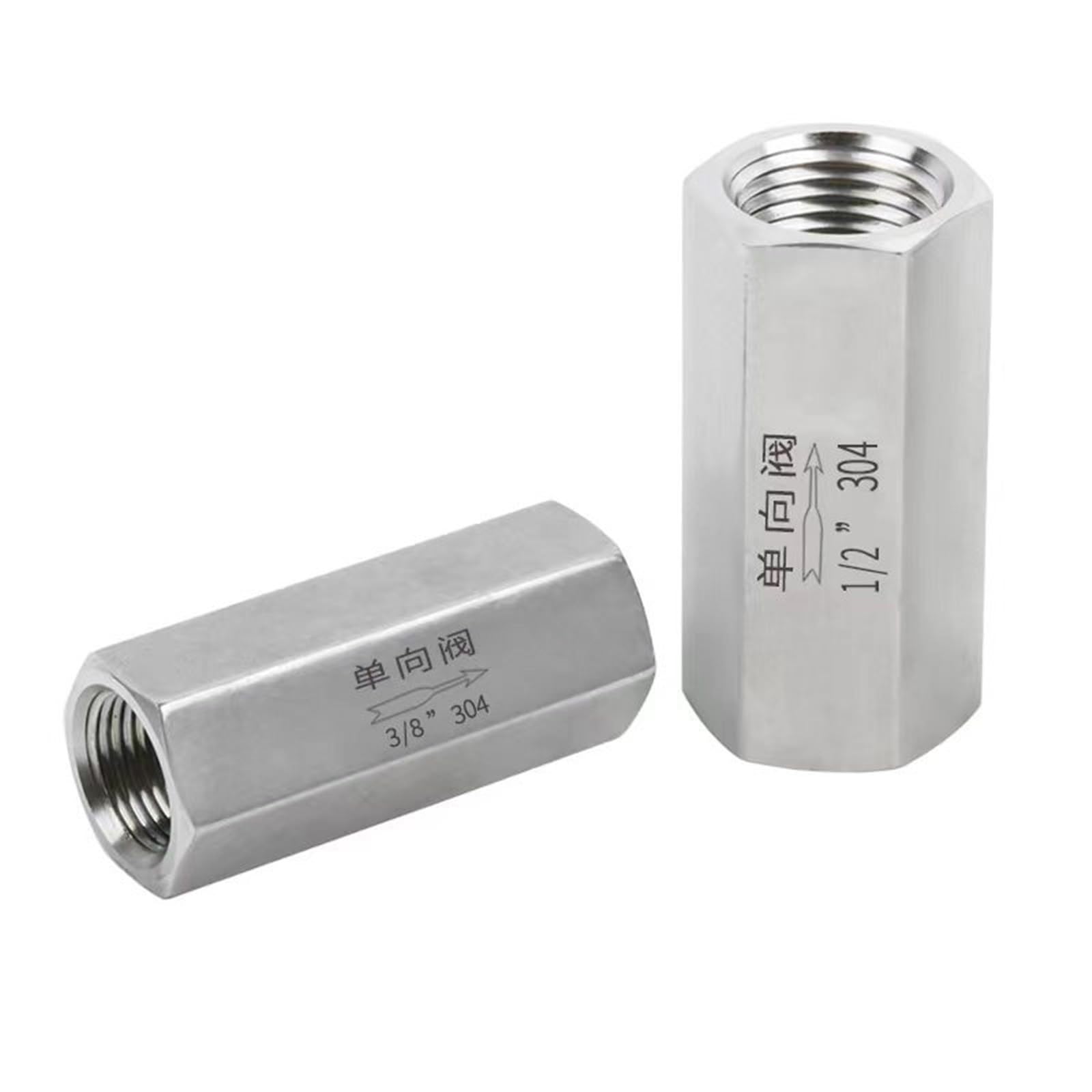 BSPT żeński zawór zwrotny ze stali nierdzewnej 1/8'', 1/4 '', 1/2'' 3/4 '', 24 bar, do pary, wysokiej temperatury, jednokierunkowy, bez powrotu (1/8")
