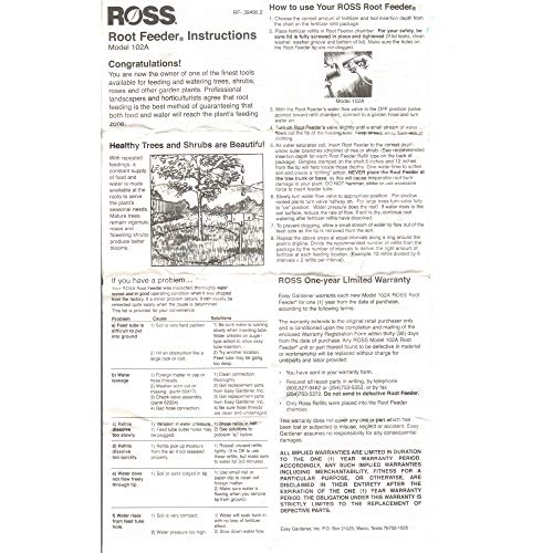 Ross 10233A Economy Model Feeder, Delivers Water & Food Directly To The Root Zone, 1 Unit, Yellow #TOP5
