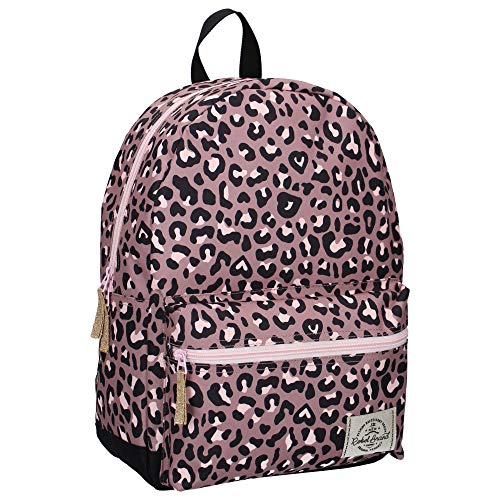 Sac à dos pour filles rose léopard léger et étanche contre la pluie