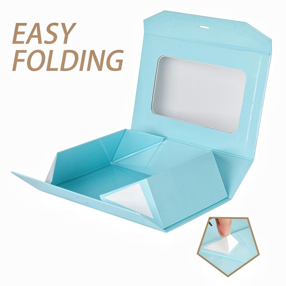 Amazon | PLINJOY ブルーギフトボックス プレゼント用 リボン付き 10.8