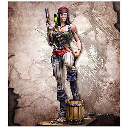 PANGCHENG 1/24 Mary Read, Figurine modèle en résine GK, kit Non assemblé et Non Peint