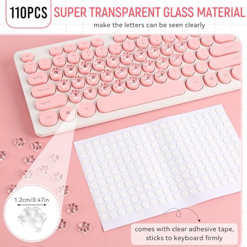 110 Adhesivos para Teclado con Diseño de Patas de Gato miniatura 2