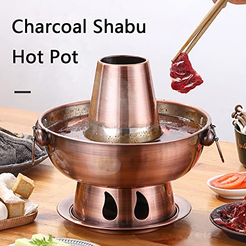Olla Shabu Shabu tradicional de cobre chino miniatura 2