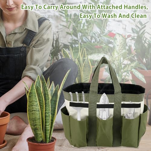 VMBQRTI Garden Tool Holder Bag With 8 Pockets, Elastic Straps, And Sturdy Handles, Heavy-Duty Oxford Organizer Keeps Gardening Tools Neat And Accessible, Ideal for Men And Women (1 PC) by VMBQRTI - Used condition - Image 7