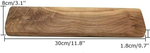Miniatura 4 de Base de teclado con reposamuñecas de madera, soporte ergonómico para escritorio de juegos, compatible con teclados estándar de 60 teclas y teclado