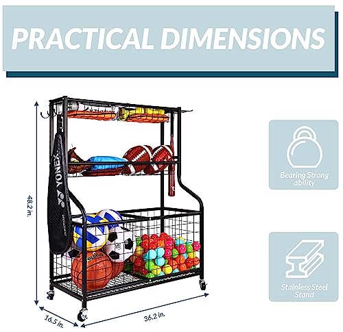 Fitvids BF-BS-01 Garage Sports Equipment Organizer thumb #4
