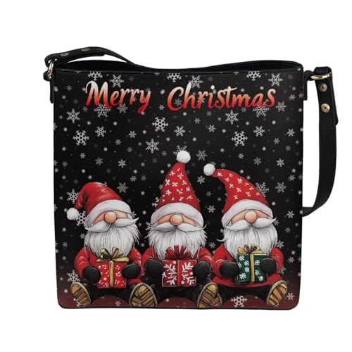 Image of HUGS IDEA Boho Bags for Women Leather Handbag Shoulder Bucket Crossbody Purse