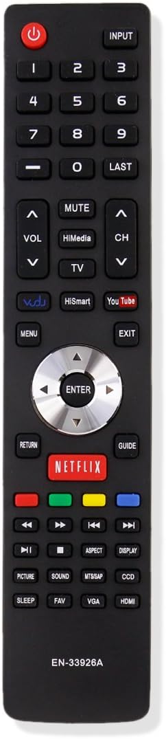New EN-33926A EN33926A Replace Remote Fit for Hisense EN-33926A 32K366W 40K366WB 32K20DW 32K20W 40H5 50K610GWN 55K610GWN XV5849 32H5B 40H5B 40K366WN 48H5 50H5B 50H5G 50H5GB EN33925A