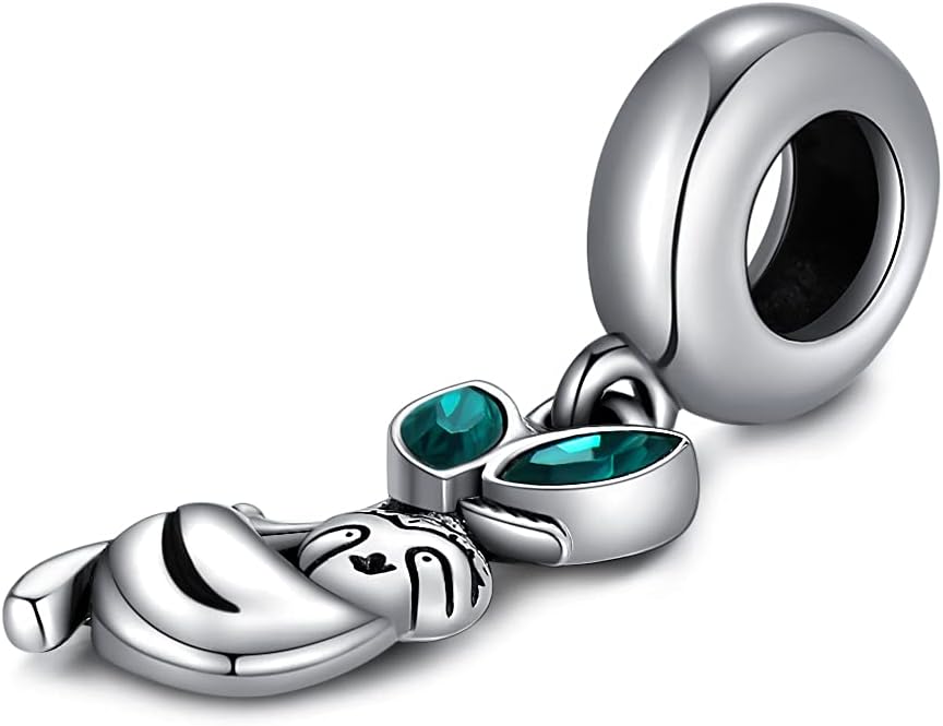 AOBOCO 925 Sterling Silver Cute Sloth Panda Charms Beads fit European Bracelets Necklace - Image 2